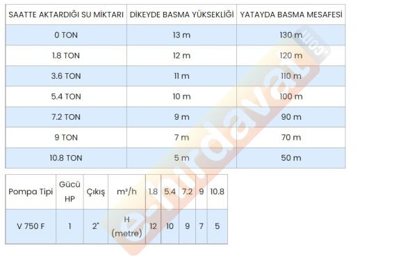 WINPO WNP 750 F Flatörlü Drenaj Dalgıç Pompa