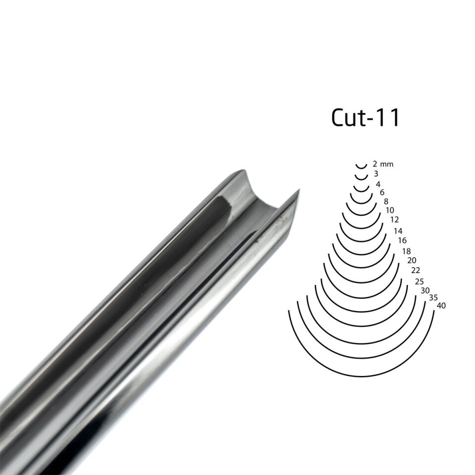 KIRSCHEN  Two Cherries Düz Tip Geniş Oluklu Iskarpela 10 mm Cut11 (3111010)
