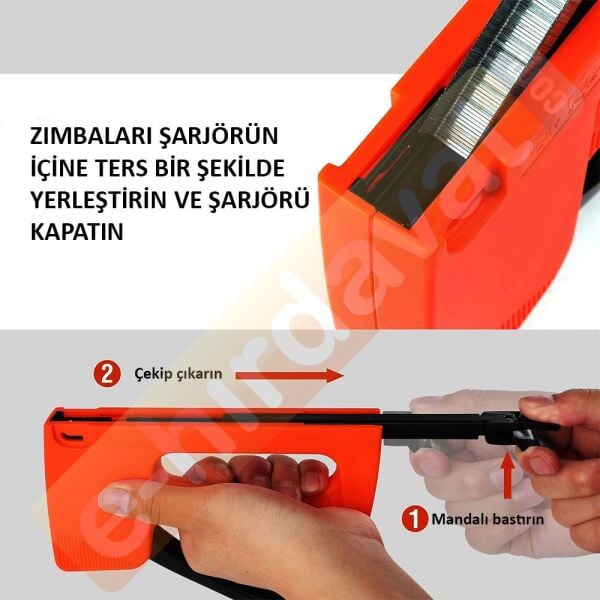 WORKPRO WP223001 6-10MM Mekanik Zımba Tabancası + 800 Adet Zımba