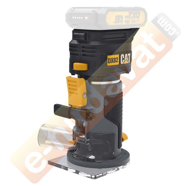 CAT DX82B 18Volt Şarjlı Kömürsüz 6mm Devir Ayarlı Profesyonel Avuç İçi El Frezesi Formika Tıraşlama (Akü Dahil Değildir)
