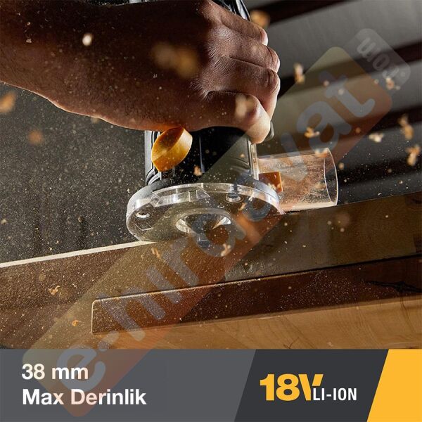 CAT DX82B 18Volt Şarjlı Kömürsüz 6mm Devir Ayarlı Profesyonel Avuç İçi El Frezesi Formika Tıraşlama (Akü Dahil Değildir)