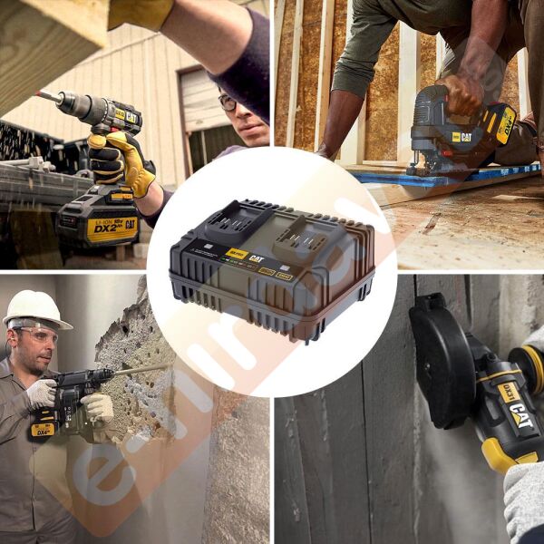 CAT DXC42 18Volt Li-ion ONE FOR ALL Profesyonel İkili Hızlı Akü Şarj Cihazı