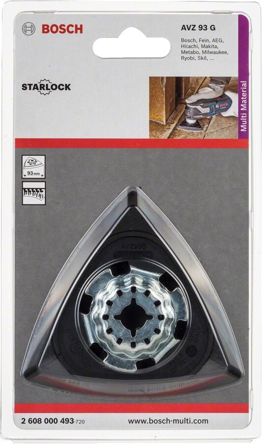 Bosch - Starlock - AVZ 93 G Mikro Pıtrak Tutturmalı Delta Zımpara Tabanı