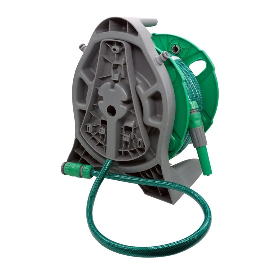 DAYE DY 62215B Duvara Bağlanabilir Bahçe Sulama Hortum Makara Seti 15 Mt