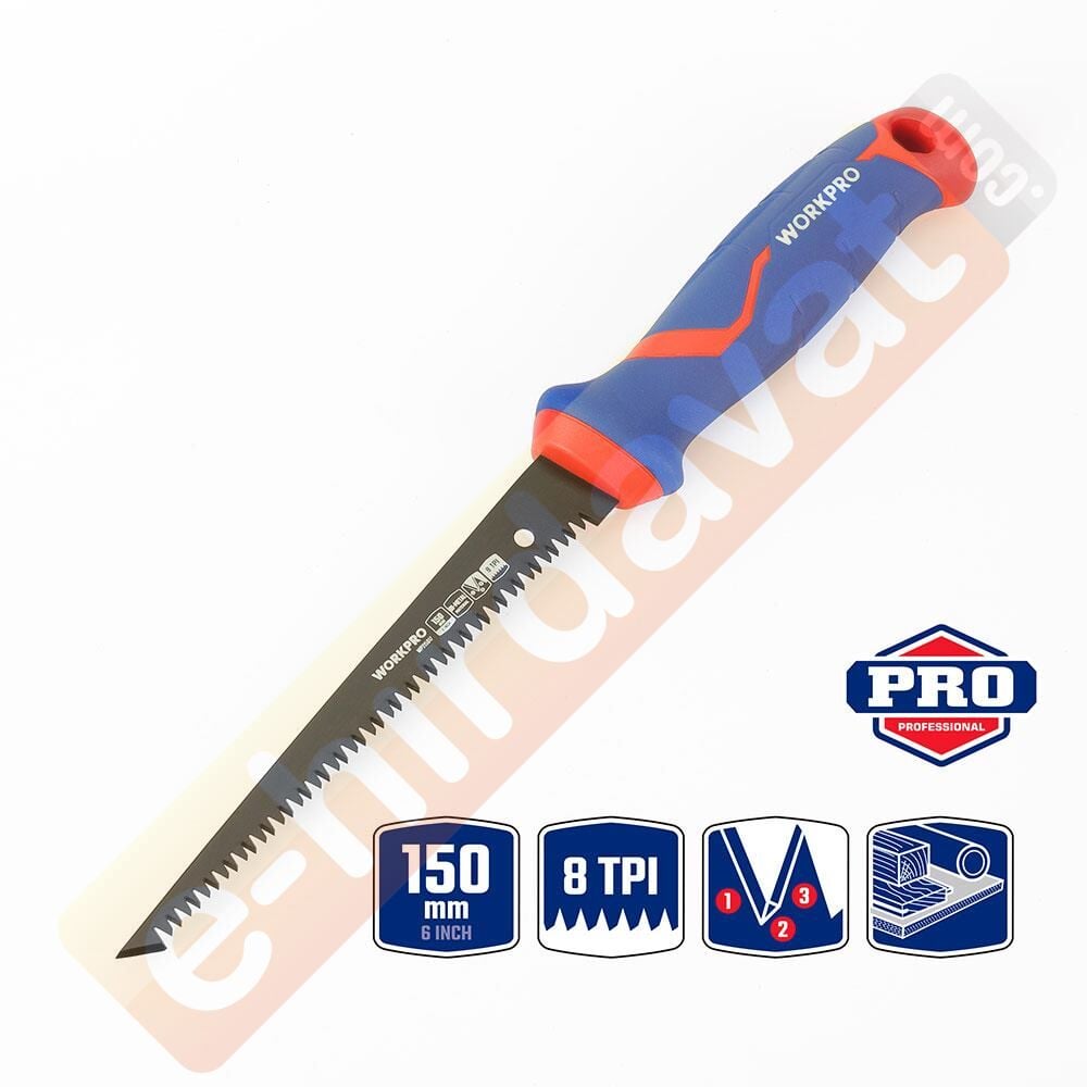 WORKPRO WP215017 150mm Hızlı Kesim Profesyonel BI-METAL Alçıpan Testeresi