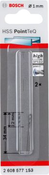 Bosch Aksesuarlar Bosch - HSS-PointeQ Metal Matkap Ucu 1,0 mm 2'li