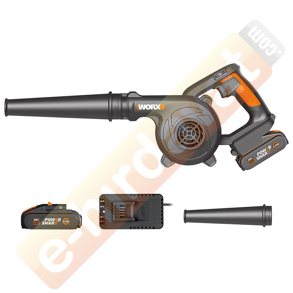 Worx WX094 20Volt 2.0Ah. Li-ion Şarjlı Profesyonel Devir Ayarlı Üfleyici