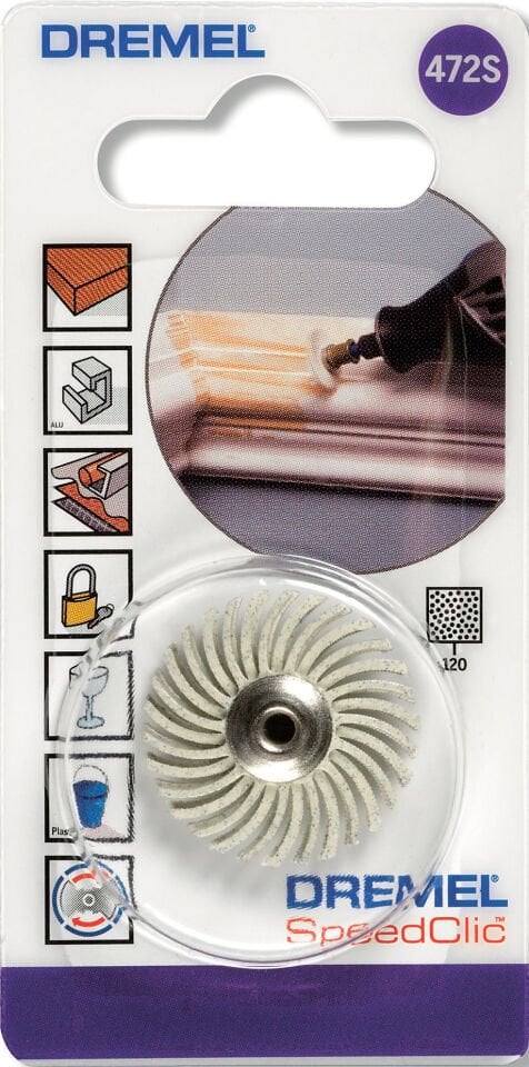 Dremel® EZ SpeedClic: Detay Aşındırıcı Fırça 120 kumlu (472S)