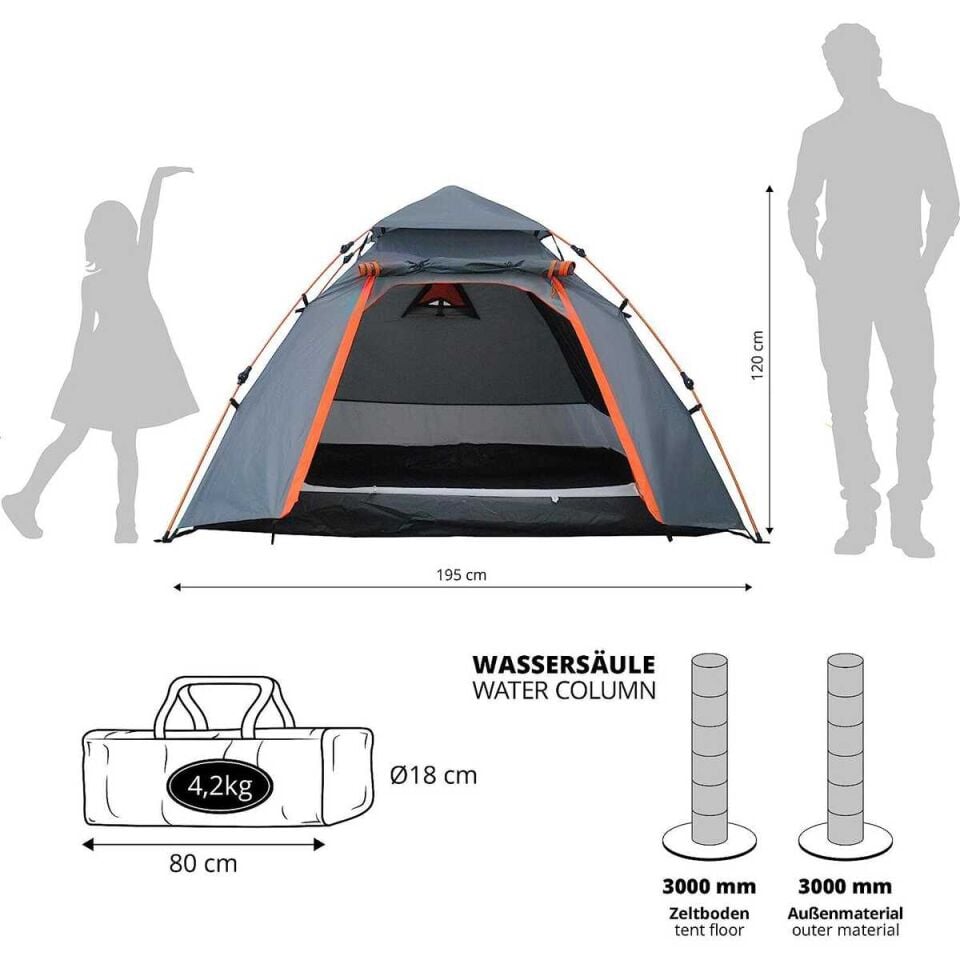 WHERE TOMORROW Kuppel Otomatik Çadır