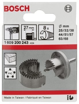 Bosch Ahşap için panç 8 Parça 25-68 mm