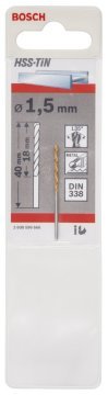 Bosch Aksesuarlar Bosch - HSS-TiN Metal Matkap Ucu 1,5*40 mm