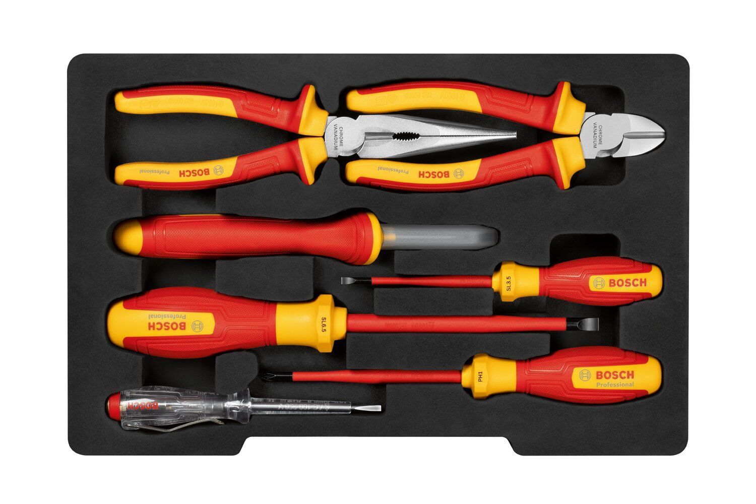 Bosch Profesyonel Seri Bosch Profesyonel VDE El Aleti Seti 7 Parça
