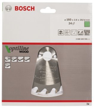 Bosch Optiline Wood 160*20/16 mm 24 Diş