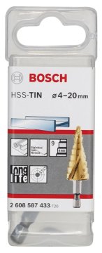 Bosch HSS-TiN 9 kademeli Matkap Ucu 4-20 mm