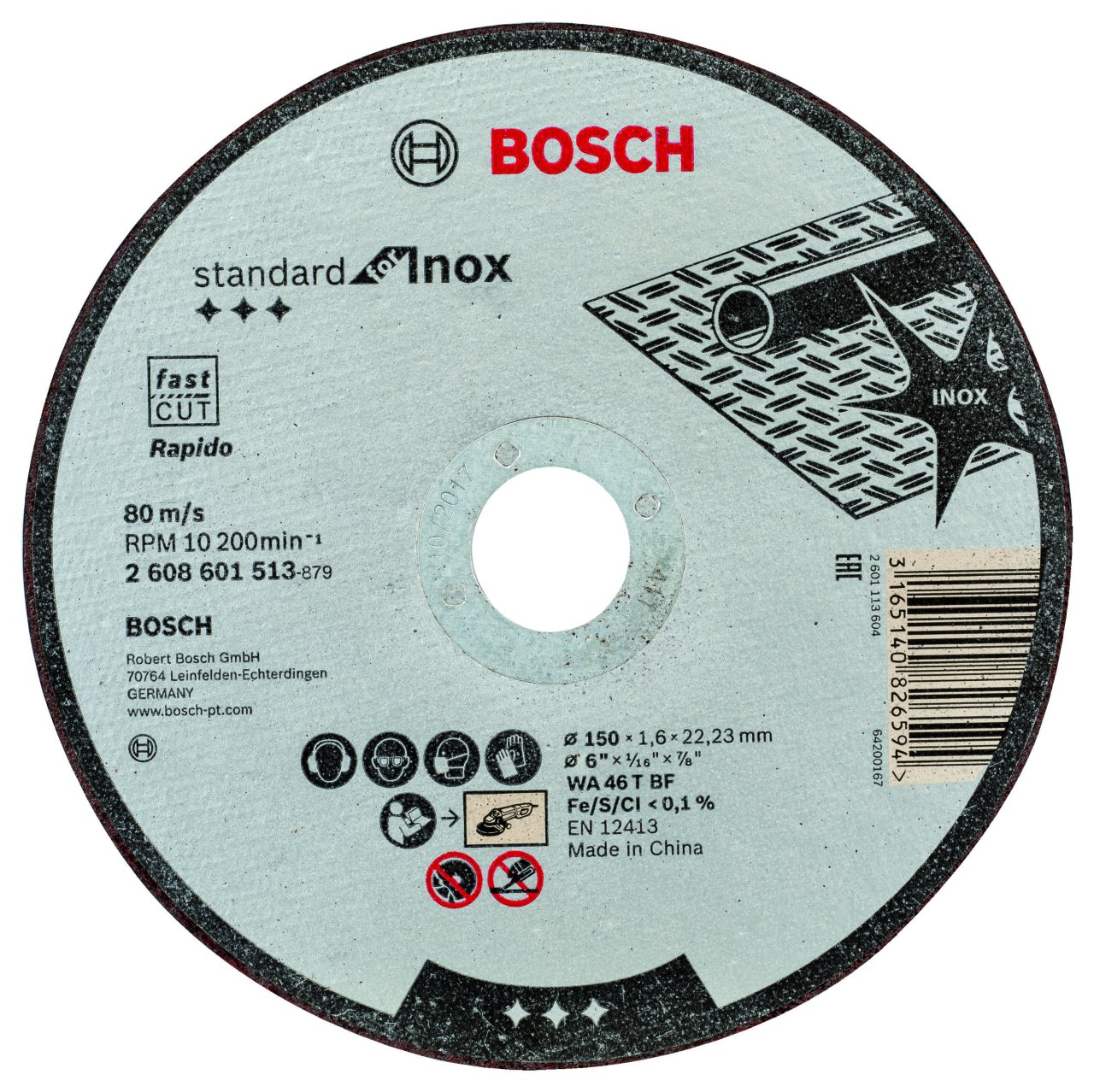 Bosch 150*1,6 mm Standard for Inox Rapido (Min 50 Adet)