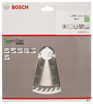 Bosch Optiline Wood 190*30 mm 48 Diş