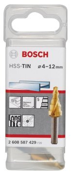 Bosch HSS-TiN 5 kademeli Matkap Ucu 4-12 mm