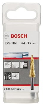 Bosch HSS-TiN 9 kademeli Matkap Ucu 4-12 mm