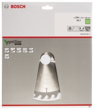 Bosch Aksesuarlar Bosch - Optiline Serisi Ahşap için Daire Testere Bıçağı 230*30 mm 36 Diş