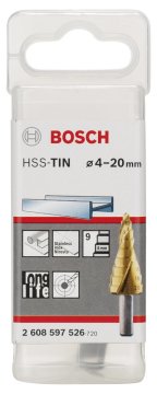 Bosch HSS-TiN 9 kademeli Matkap Ucu 4-20 mm