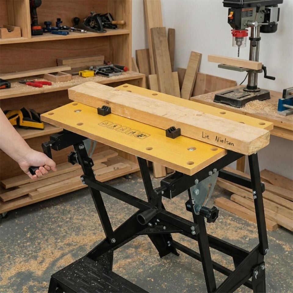 WORKPRO WP289027 100Kg 6 Kademe Ayarlanabilir Profesyonel Katlanabilir Çalışma Tezgâhı