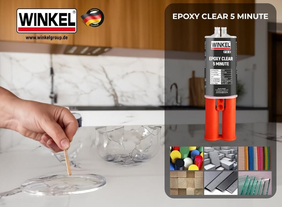 WINKEL 20065 PRO 5 MINUTE Clear Çift Kompenantlı Epoksi 25 GR.
