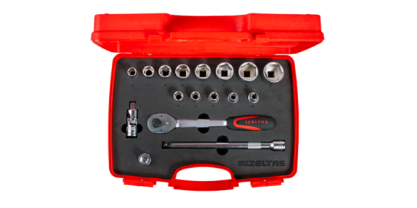 İZELTAŞ 1/2 Altı Köşe Lokma Anahtar Takımı ( 17 Parça, 17mm )
