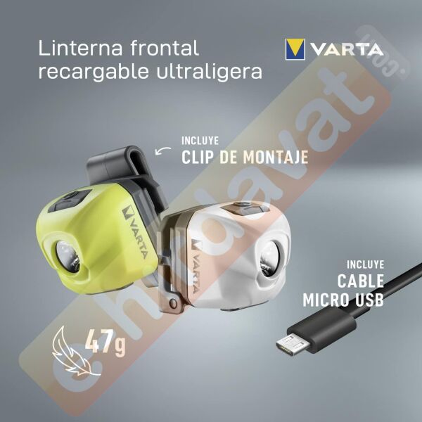 VARTA H30R Şarjlı Sarı Kafa Feneri (18631201401)