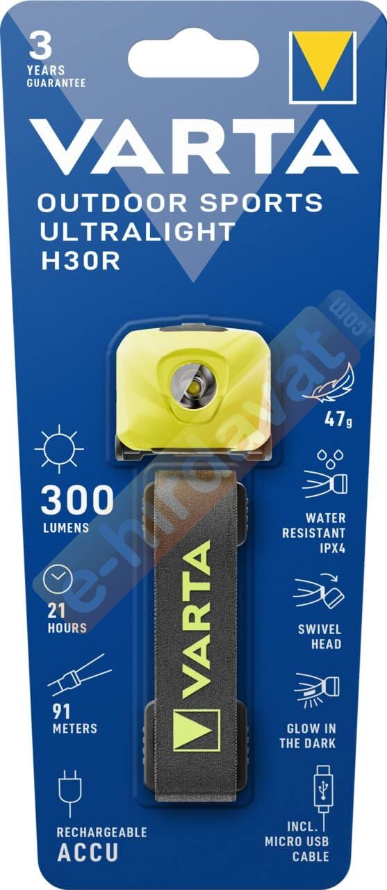 VARTA H30R Şarjlı Sarı Kafa Feneri (18631201401)