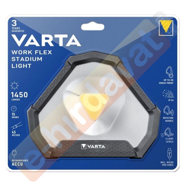 VARTA Work Flex Stadium Light Şarjlı Ortam Feneri (18647101401)