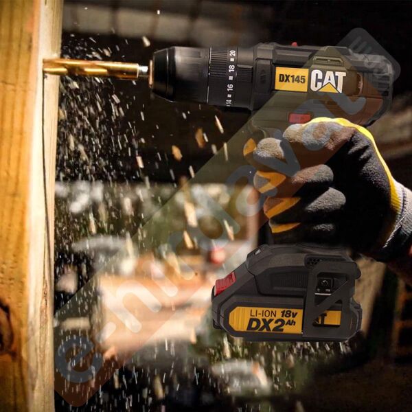 CAT DX145.1 18Volt/2.0Ah Li-ion Çift Akülü Profesyonel Şarjlı Matkap