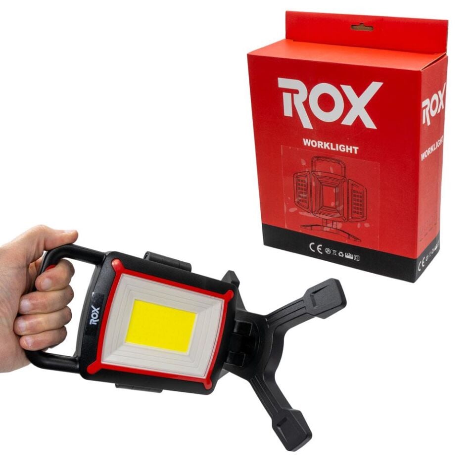 ROX Outdoor Şarjlı Açı Ayarlı  Projektör Çalışma  Led Feneri 2000 Lümen (153ROX0225)