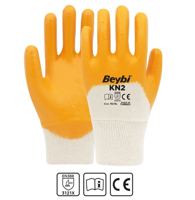 BEYBİ Kn2 Nitril İş Eldiveni 10 Numara (1 Çift)