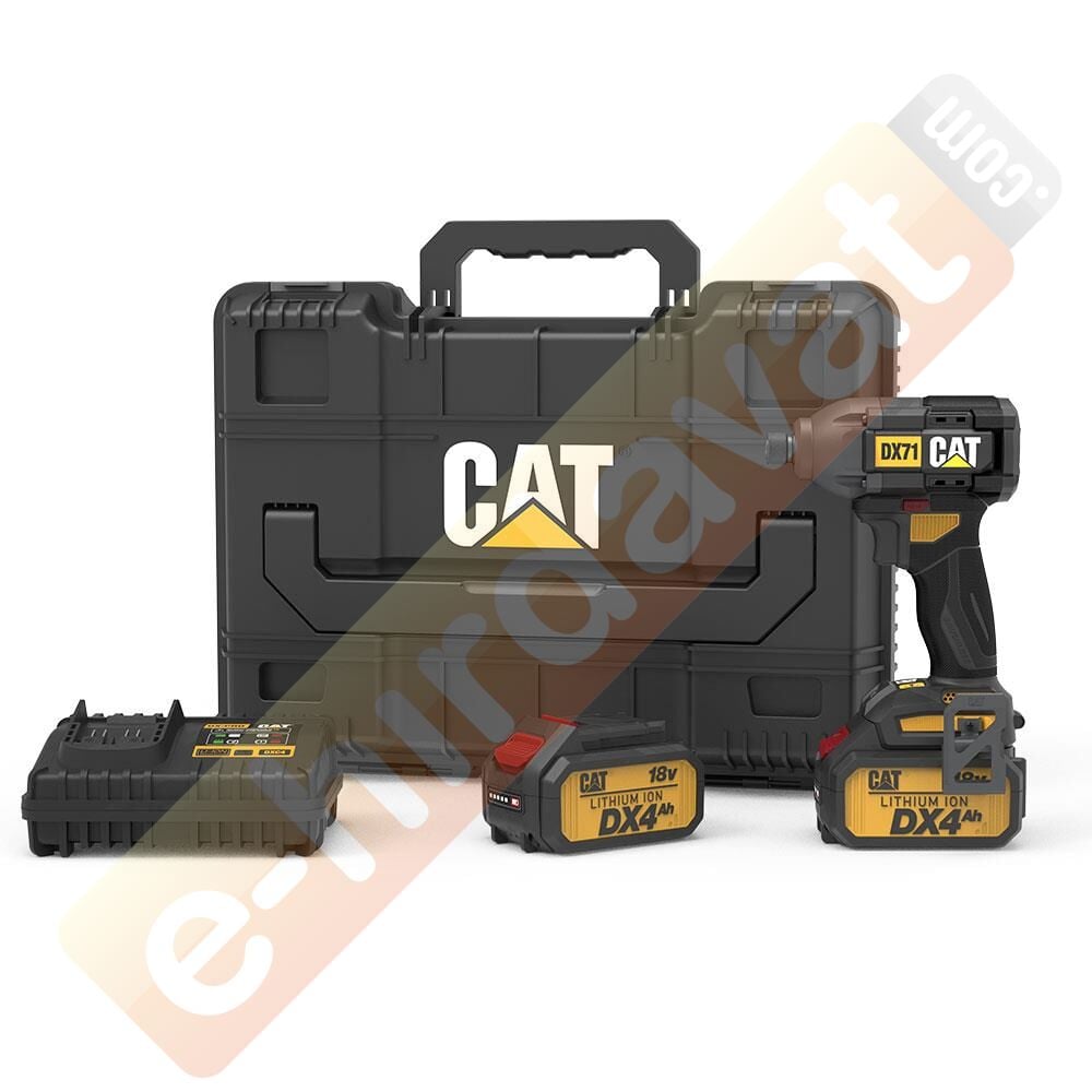 CAT DX71.2 18Volt 4.0Ah Li-ion Çift Akülü 215Nm Kömürsüz Profesyonel Şarjlı Darbeli Tornavida