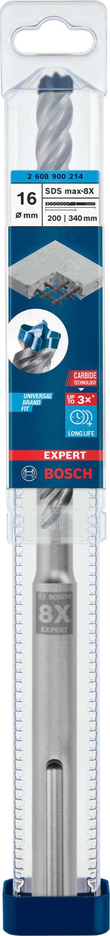 Bosch Aksesuarlar Bosch EXPERT- Max-8X Serisi Kırıcı Delici Ucu 16*340 mm