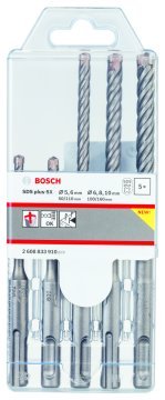 Bosch Aksesuarlar Bosch - SDS plus-5X Serisi Kırıcı Delici Matkap Ucu 5 Parça Set (5,6 x 110 mm, 6,8,10 x 160 mm)