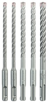 Bosch Aksesuarlar Bosch - SDS plus-5X Serisi Kırıcı Delici Matkap Ucu 5 Parça Set (6,6,8,8,10 x 160 mm)