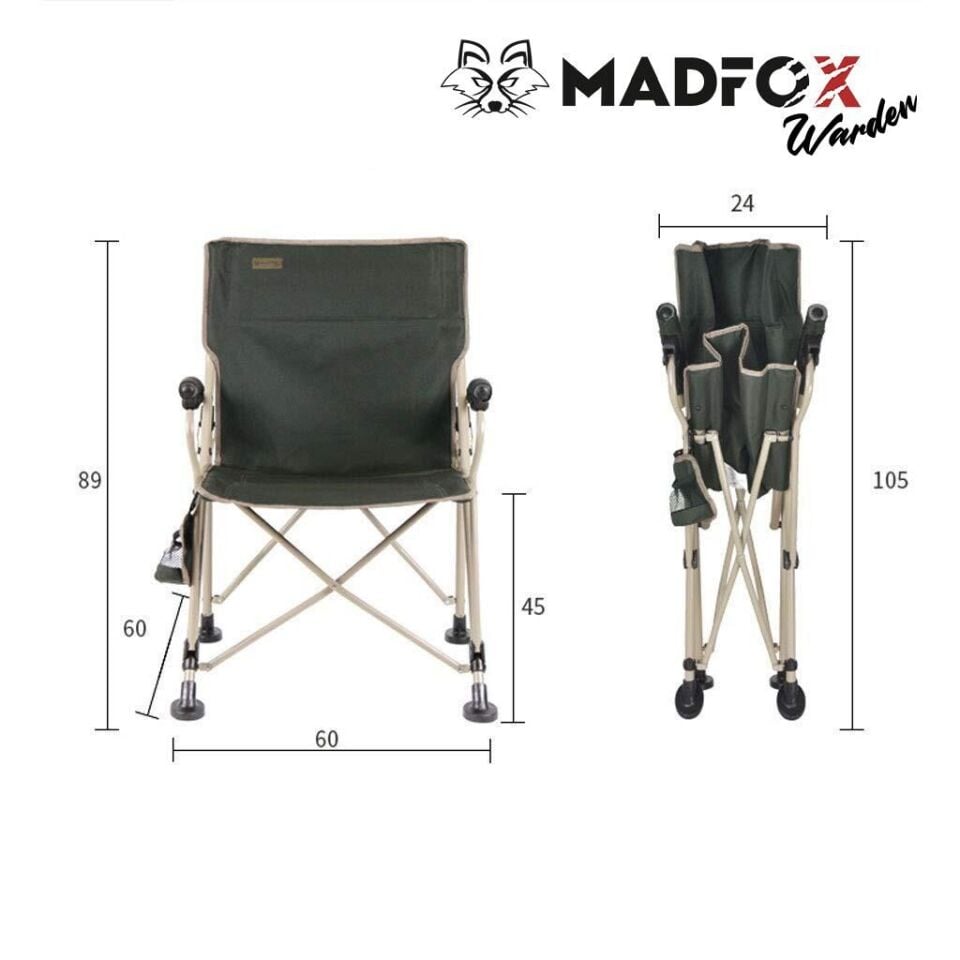 MADFOX WARDEN Katlanır Kamp Sandalyesi (Yeşil)