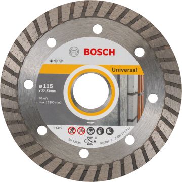 Bosch Aksesuarlar Bosch - Standard Seri Genel Yapı Malzemeleri İçin Turbo Segmanlı Elmas Kesme Diski 115 mm
