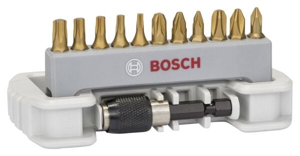 Bosch Aksesuarlar Bosch - 11 Parça MaxGrip Vidalama Ucu Seti + Hızlı Değiştirmeli Tutucu