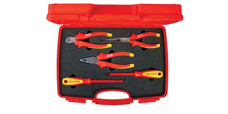 İZELTAŞ 1000V İzoleli Elektrikçi Alet Seti 5 Parça